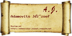 Adamovits József névjegykártya